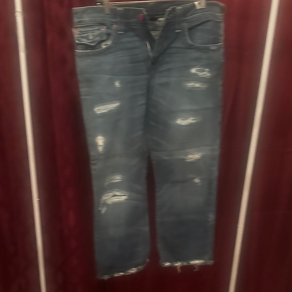 True Religion Men's Ripped Denim Jeans